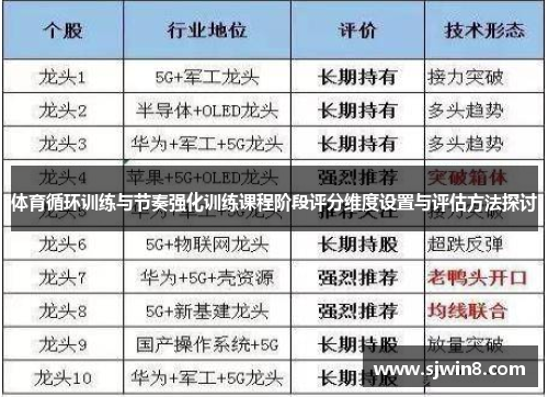 体育循环训练与节奏强化训练课程阶段评分维度设置与评估方法探讨
